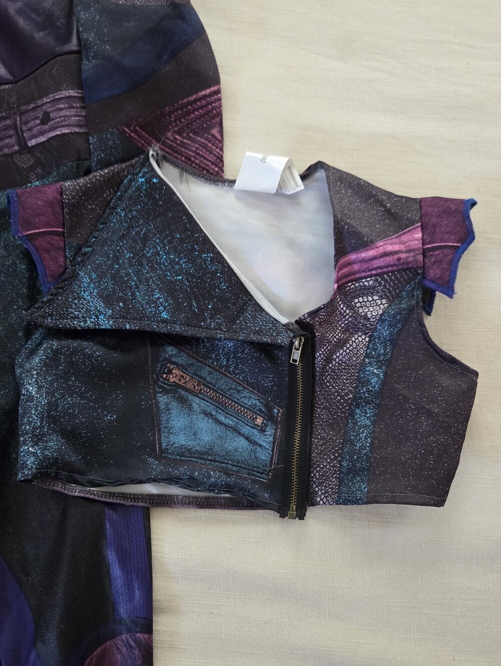 Descendants 3 Mal Purple Girls Costume Set Bodysuit Vest 4t 5t Kids 6 - Picture 2 of 10
